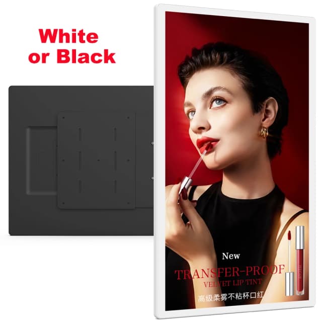 Écran tactile Android mural de 32 pouces (cadre ultra mince, support mural, RK3568, noyau de façade, 4 Go de RAM, 32 Go Dean, entrée HDMI)