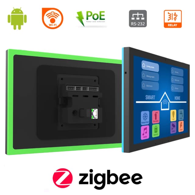 Panneau de commande pour maison intelligente Android 10,1 pouces avec écran tactile, 4 Go de RAM, wifi 6, RJ45, PoE, RS232, RS48, logiciel non inclus.