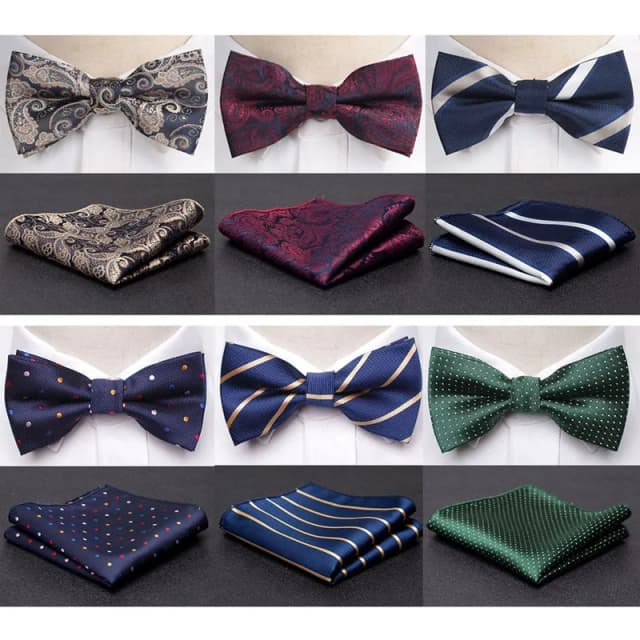 Hommes noeud papillon cravate ensemble mode papillon fête cravates de mariage filles affaires Jacquard noeud papillon hommes nœud papillon accessoires en gros