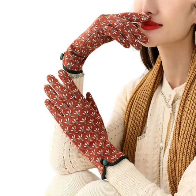 Gants léopard élégants pour femmes, écran tactile chaud, Section fine, non gonflés, cyclisme en plein air, conduite, personnalité à la mode, automne hiver