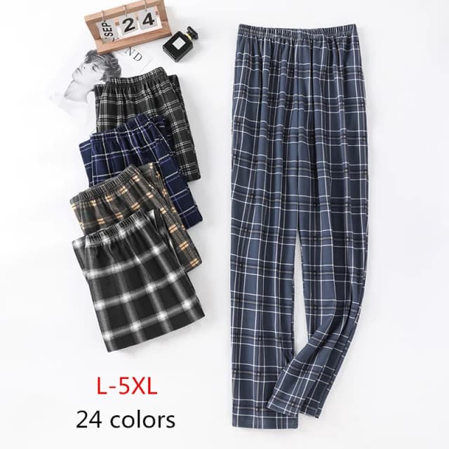 Nouveau Style offre spéciale coton Plaid pyjama pantalon pour Adluts ameublement coton pantalon coton pyjama hommes sommeil bas vêtements de maison