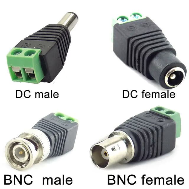 Connecteur Coaxial CAT5 mâle femelle 12V DC BNC, adaptateur Balun vidéo pour bande lumineuse Led, accessoires de caméra de vidéosurveillance, 2/5/10 pièces