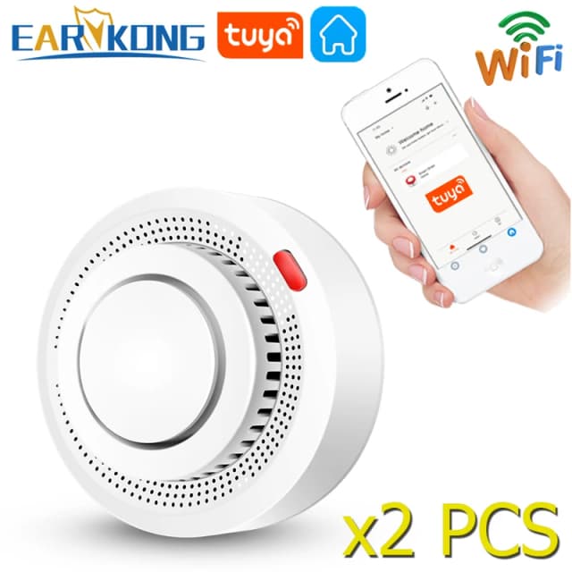 Tuya WiFi détecteur de fumée Protection incendie détecteur de fumée fumoir combinaison alarme incendie système de sécurité à domicile pompiers