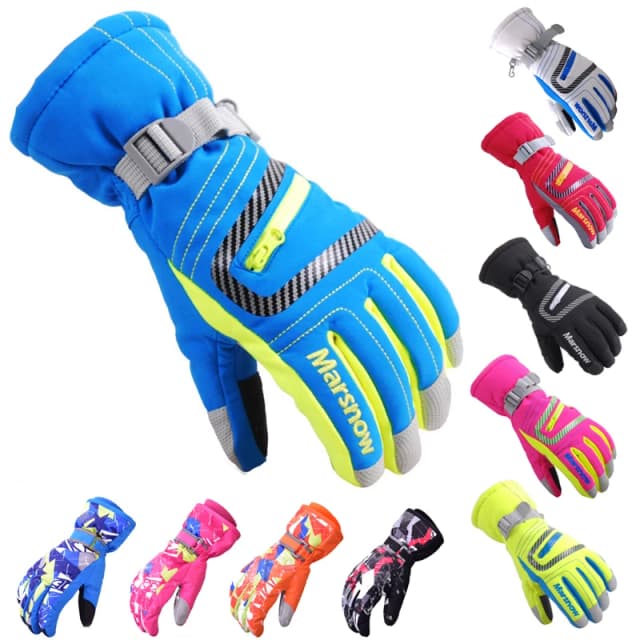 Gants de Ski de Sport en plein Air coupe-vent hommes femmes enfants hiver gants de Ski chauds mitaines imperméable Ski respirant Air S/M/L/XL