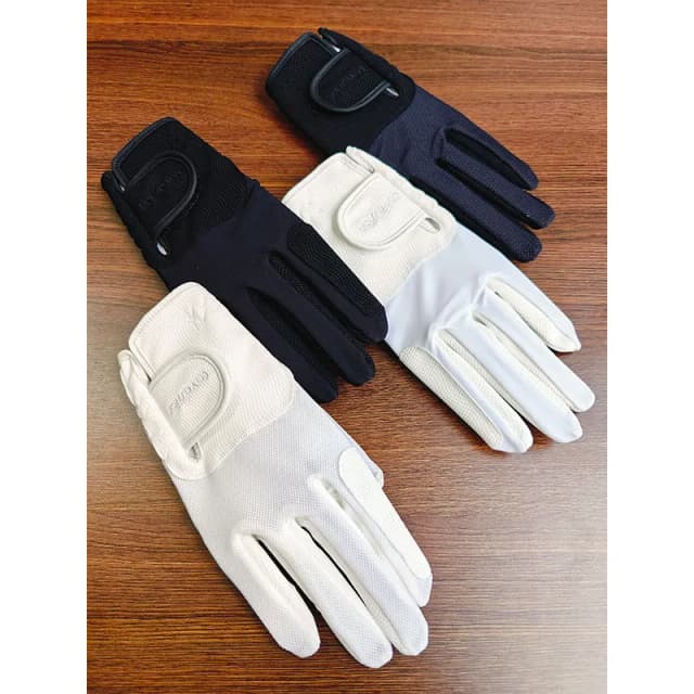 Cavassion – gants équestres pour adultes, couleur blanche, pour compétition, antidérapants, pour manipuler le rein rider, protège-main