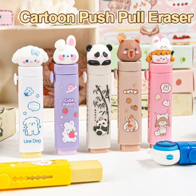 Gomme de dessin animé créative pour les élèves du primaire, gomme mignonne et sans trace pour les enfants pour favoriser l'apprentissage et les examens