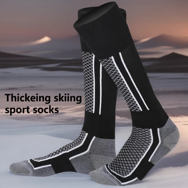 1 paire de bas de Ski chauds d'hiver, chaussettes de randonnée épaisses pour femmes et hommes, Anti-froid, bas de Sport de plein air, accessoires de neige