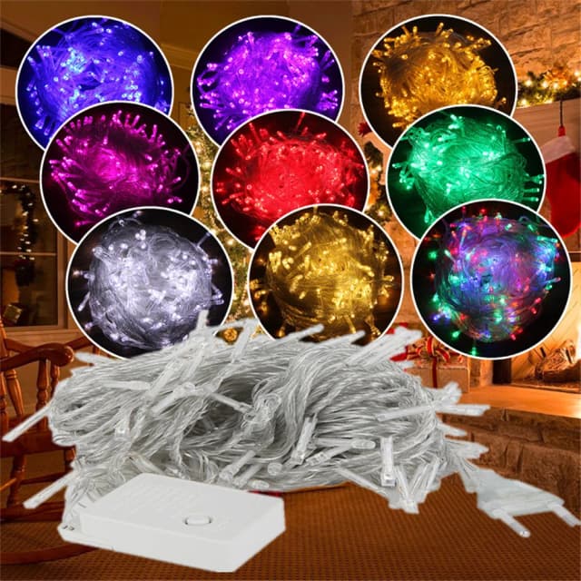 Guirlande lumineuse LED 10M 100LED, guirlande lumineuse féerique pour arbre de noël, éclairage d'extérieur étanche pour fête de mariage, décoration de la maison