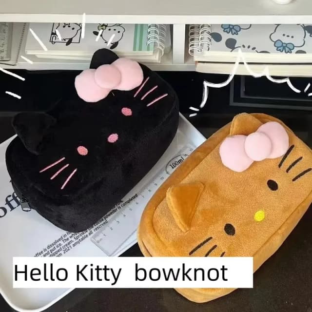 Sac de rangement en peluche mignon, sac de maquillage, boîte à crayons, sac de rangement en peluche, accessoires, nouvelles fournitures pour étudiants