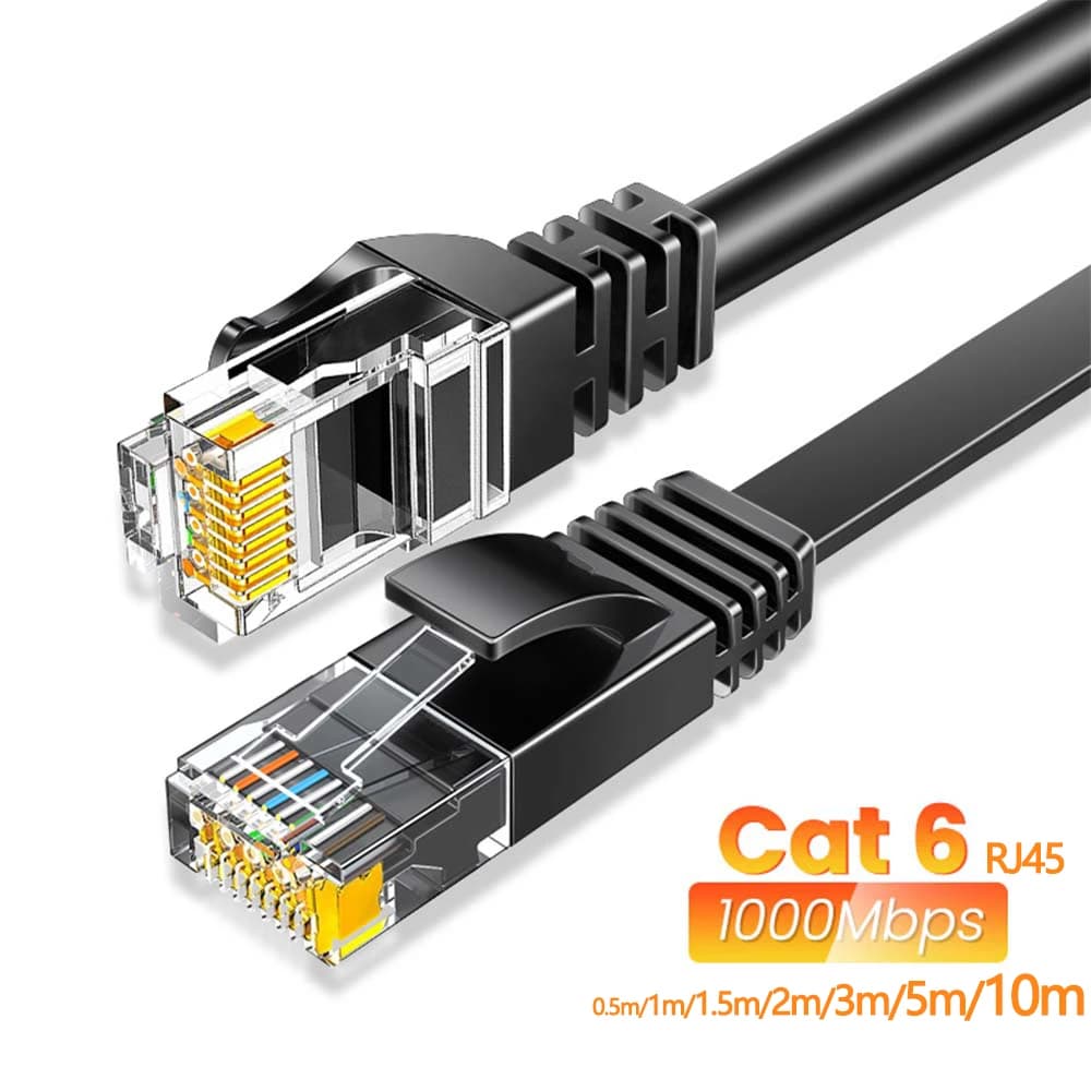 Câble Ethernet Cat6 Gigabit haute vitesse, 1000Mbps, Internet, RJ45 blindé, réseau LAN, pour ordinateur portable, routeur, PC, PS5, 4, 3, Xbox