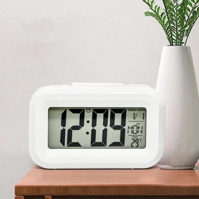 LED réveil numérique rétro-éclairage Snooze données heure calendrier bureau multifonction électronique rétro-éclairage horloge de Table
