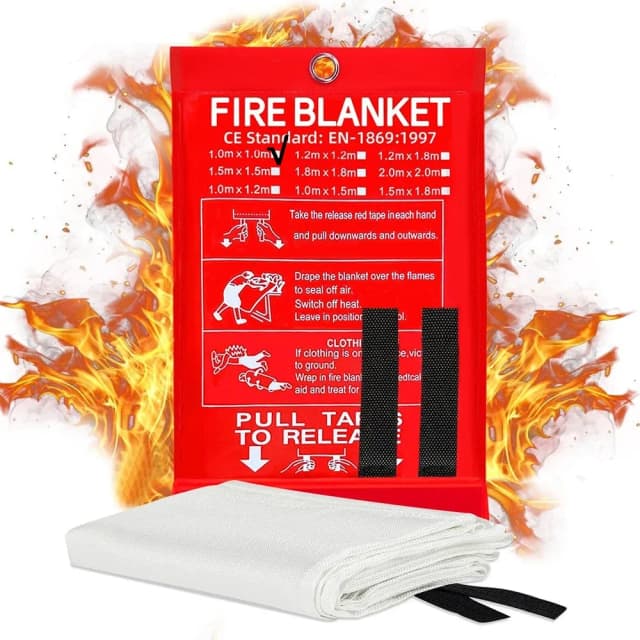 Couverture anti-feu d'urgence portable, couverture arrang, abri de survie, housse de sécurité, extincteur, polymères ignifuges