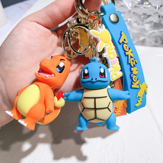 Porte-clés Pokemon Pikachu, jouet figurine d'action, dessin animé Kawaii, mode Charmander Psycanard, poupée, pendentif de sac de voiture, cadeau pour enfant