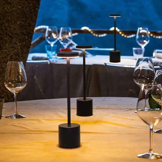 Lampe de Table classique en métal, Rechargeable par USB, veilleuse à gradation continue tactile, lampe de chevet à 3 niveaux, décoration de Bar d'hôtel, 1 pièce