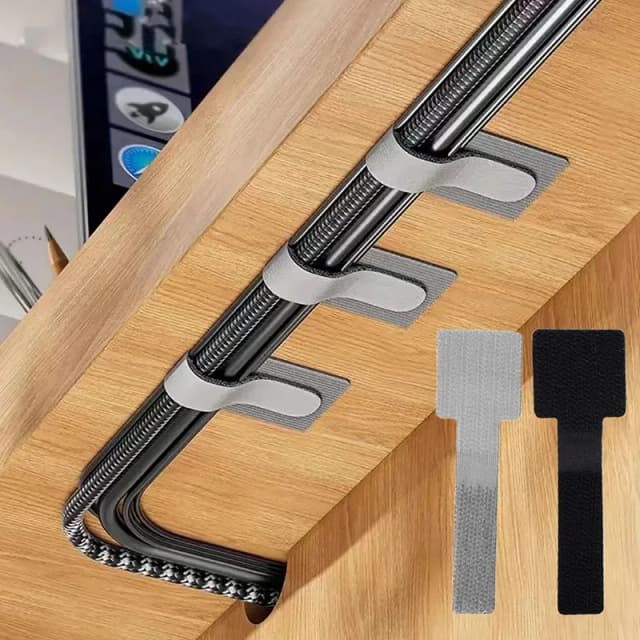 Attaches de câble réutilisables, organisateur de fil de fixation, support de corde, auto-adhésif réglable, sangles d'organisation de cordon, gestion de bureau