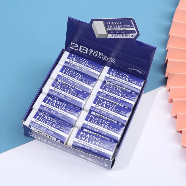 Gomme à effacer en caoutchouc souple 2B, fournitures de correction pour étudiants, dessin, peinture, gomme à effacer pour examens scolaires, papeterie