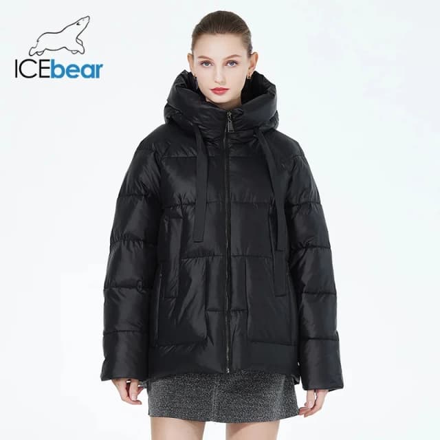 ICEbear-Veste matelassurera ample avec capuche pour femme, manteau chaud, parka surdimensionnée, mode hiver 2023, GWDino 31I