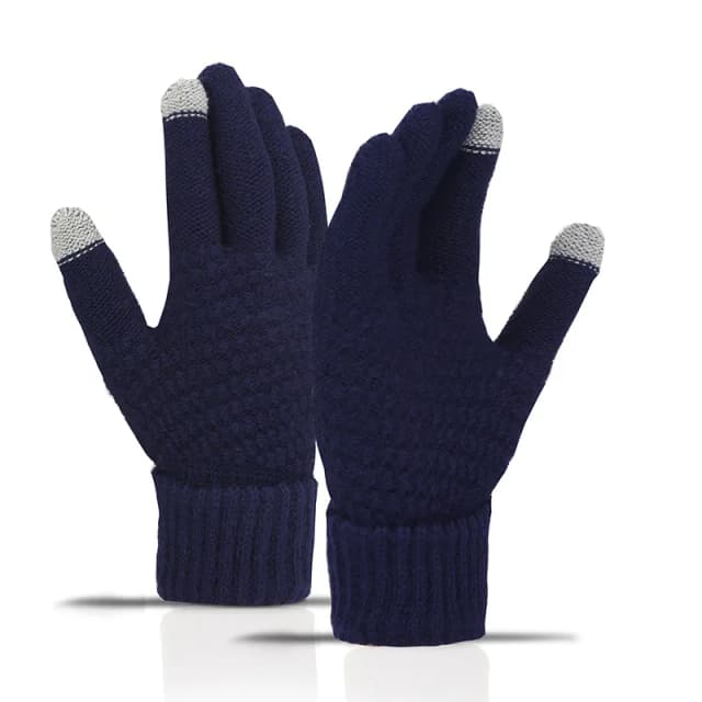 Gants chauds d'hiver pour écran tactile, polaire épaisse pour femmes et hommes, tricotés à la mode, mitaines à motif d'ananas, pour écran tactile, bon