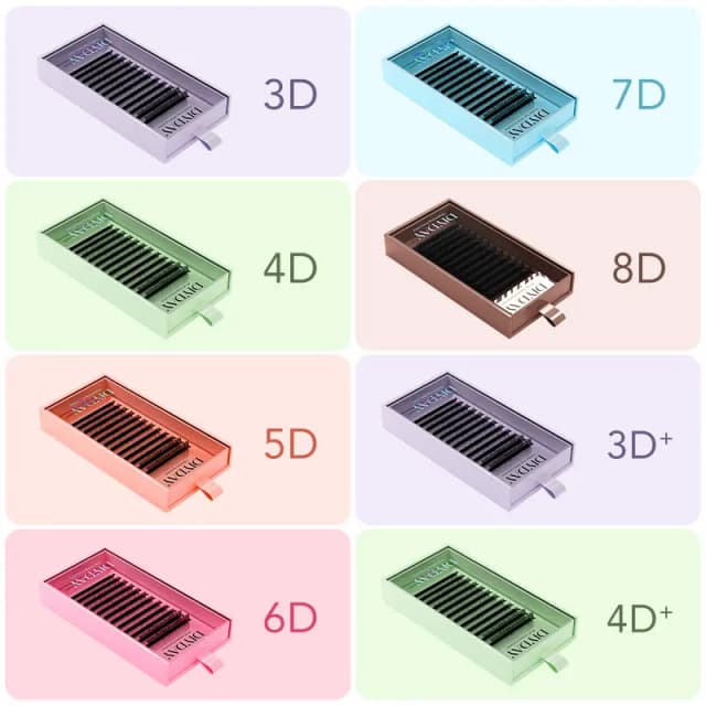 DIYDAY W forme Extension de cils 3d 4d 5d 6d 7d 8d cils en forme de W préfabriqués ventilateurs individuels BASF vison Faux cils