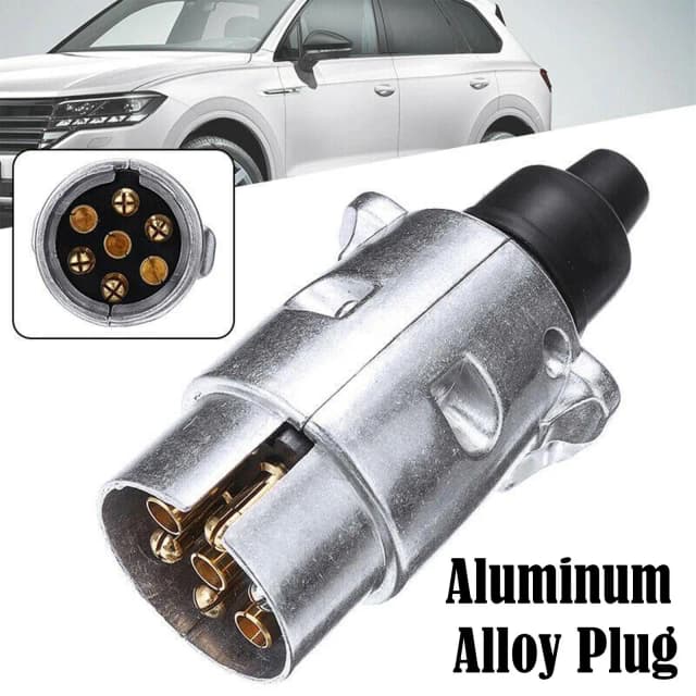 Prise en Alliage Durable à 7 Broches pour Remorque de Camion, Connecteur 12V, Prise UE, Remplacement Professionnel pour Camion