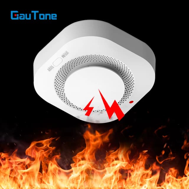 Gautone-Alarme de fumée indépendante, protection incendie, système de sécurité domestique, détecteur de fumée