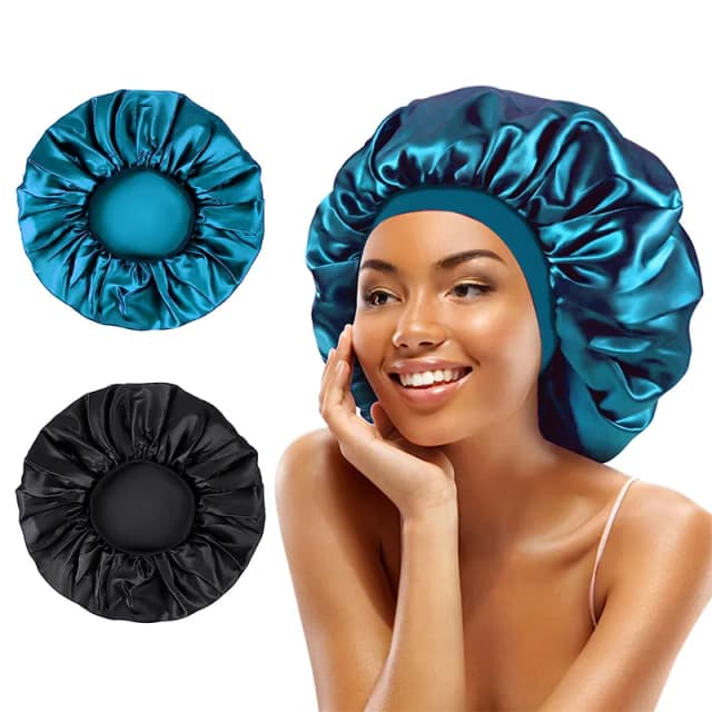Bonnet de nuit en Satin Extra Large pour femmes, Bonnet soyeux, casquette quotidienne, protection du traitement des cheveux, cheveux bouclés et élastiques, couvre-tête de grande taille, nouvelle collection