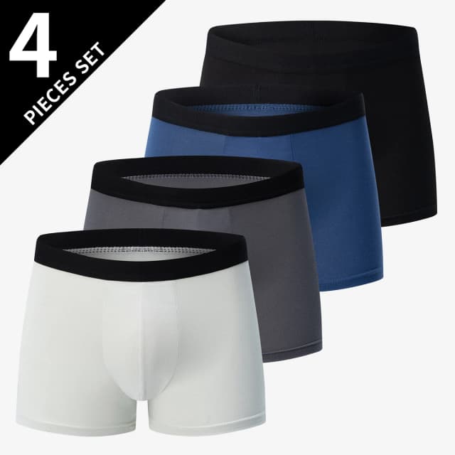 4 pièces hommes mode imprimé mélange et assortiment sous-vêtements Shorts de plage confortable respirant adolescent grande taille 5xl6xl Boyshort.