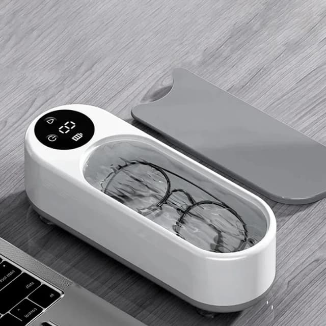 Nettoyeur de lunettes haute fréquence - 1 pièce, machine de nettoyage sans fil multi-usages pour lunettes et accessoires