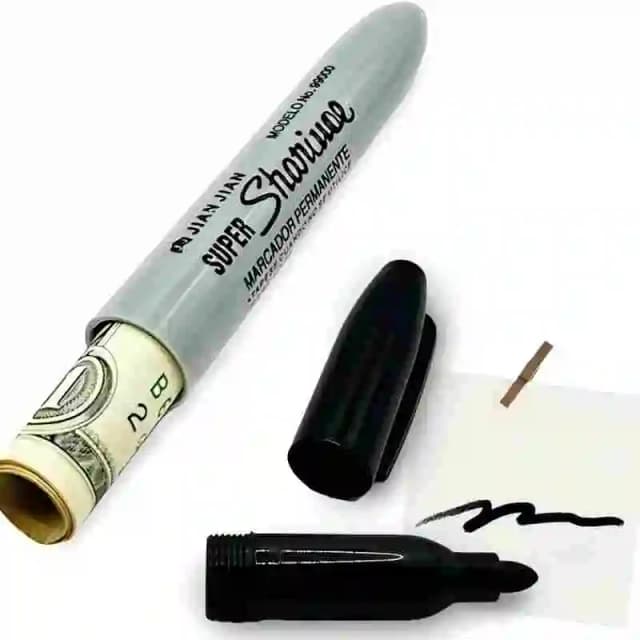 Coffre-fort créatif en forme de stylo avec compartiment caché, idéal pour la maison et le bureau pour dissimuler des colliers, de l'argent liquide et de petits objets de valeur