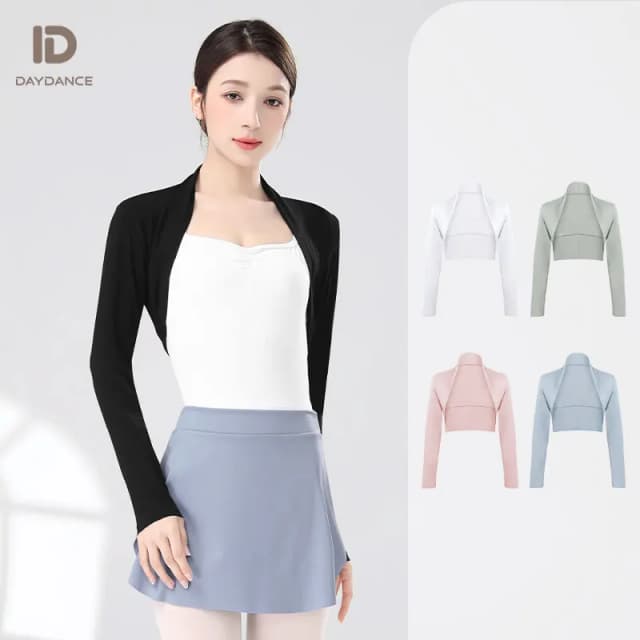 Femme Ballet hauts Ballet veste manteau danse Cardigans Modal à manches longues haut de danse femme danse chemise haussement d'épaules pour danse, justaucorps