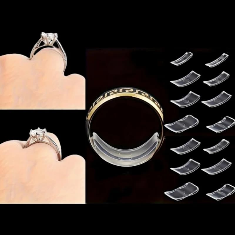 Ajusteur de taille de bague en Silicone souple, ensemble de 8 pièces, outil de bijoux confortable et antidérapant pour la fabrication de bijoux de fiançailles et de mariage