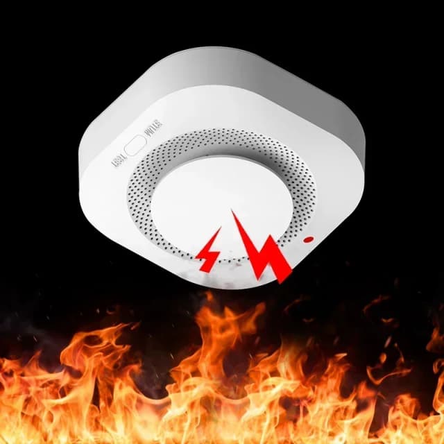 Alarme de détecteur de fumée de durée de vie de 10 ans, alarme sonore 80 dB, installation facile à faible consommation d'énergie, pour la sécurité de la maison/le bureau