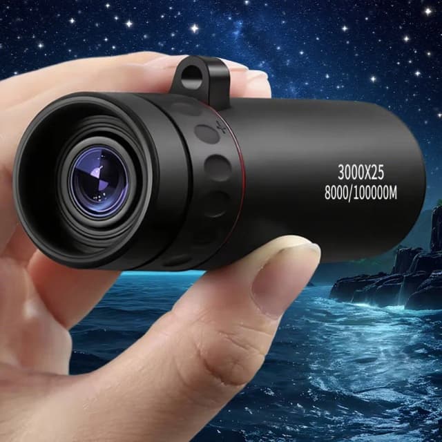 Monoculaire professionnel pour adultes, Zoom HD 3000x25, Mini télescope Portable, adapté au Camping et à la chasse en plein air