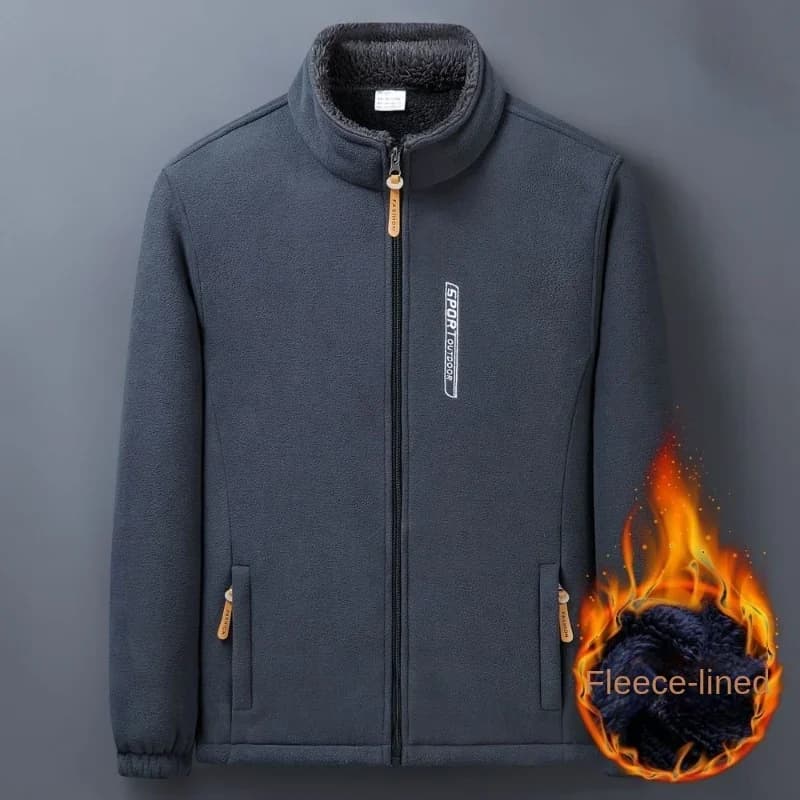 Veste polaire d'extérieur pour hommes, manteau épais décontracté en polaire résistant au froid, léger, coupe-vent, Cardigan à fermeture éclair, veste chaude, hiver