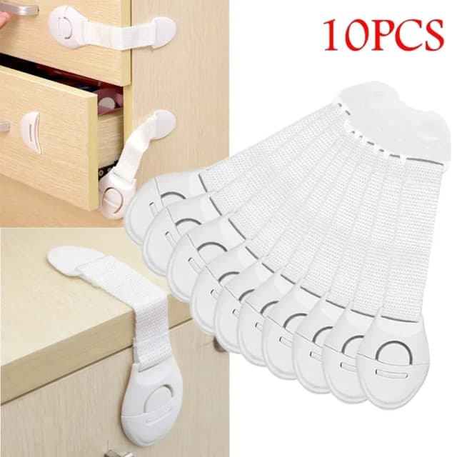 10 pièces / lot pour bébé meubles porte tiroir serrure réfrigérateur serrures de sécurité enfant preuve infantile protecteur marron armoire serrure de sécurité