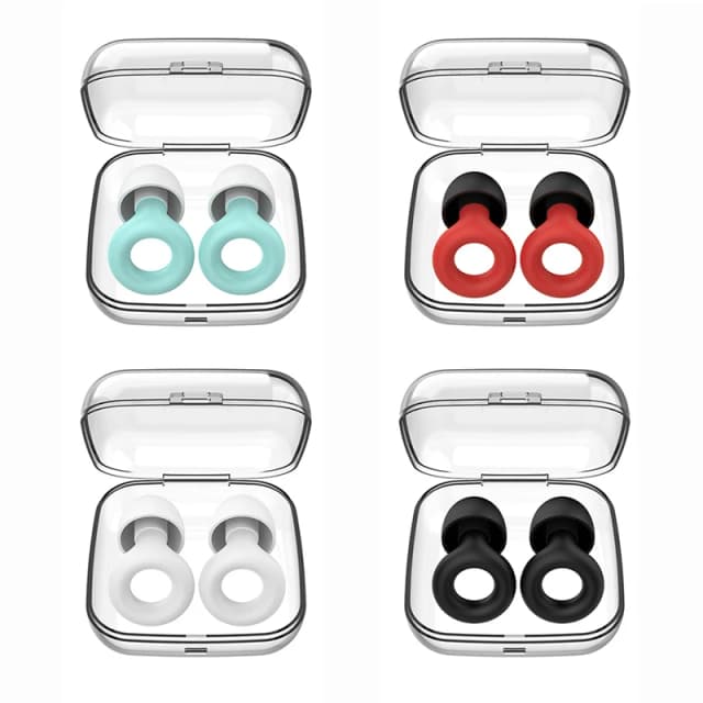 Bouchons d'oreilles en Silicone pour la natation, suppression du bruit du sommeil, insonorisés, réduit les disturbances, fournitures de bouchons d'oreilles à boucle de qualité