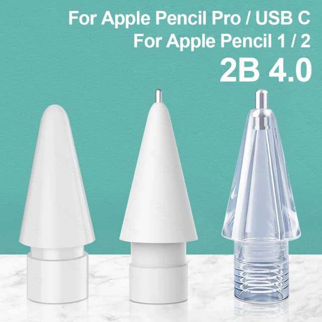 Pointe de rechange pour Apple Pencil 2, 1 / Pro / USB C, pointe de rechange pour Apple Pencil, pointe de rechange pour iPad Pencil, suffisante pour 4 ans d'utilisation