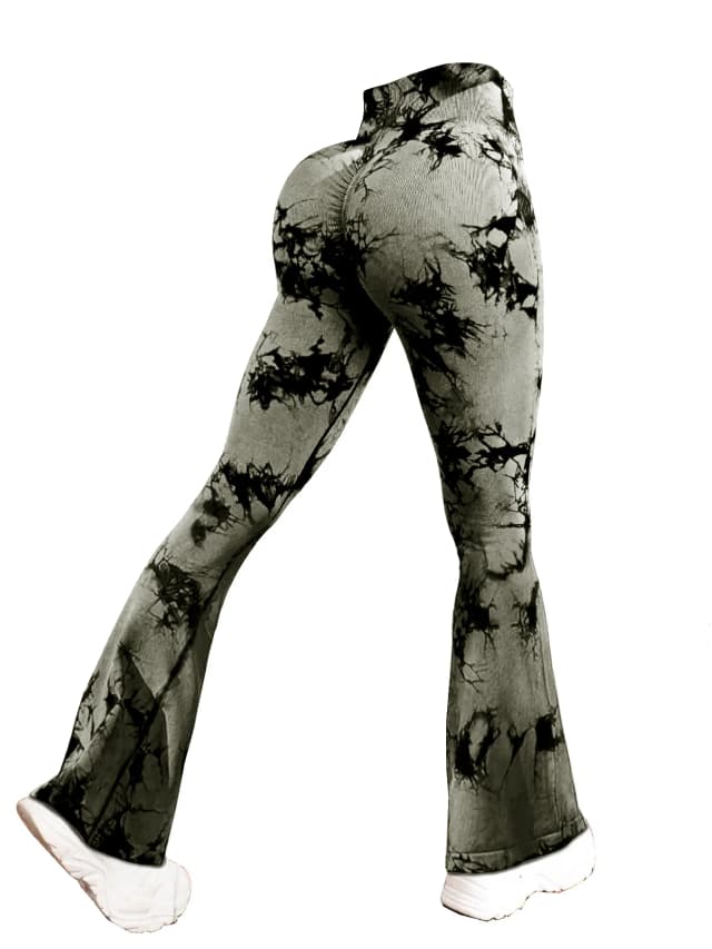 Pantalon évasé taille haute TUNIControl, yoga, exercice, aught-dye