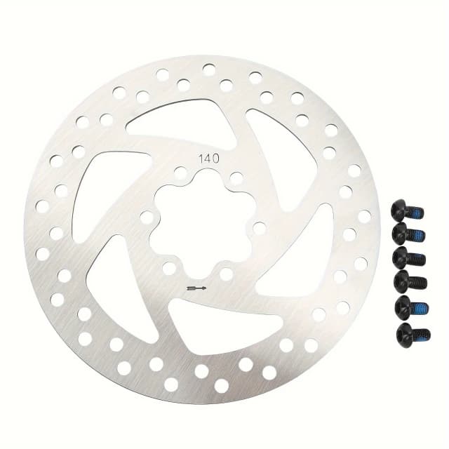 1 disque de frein + 6 vis, disque de frein à disque en acier inoxydable 140 mm compatible avec Ninebot F20 F30 F40 KUGOO M4 Speedway 4 10X