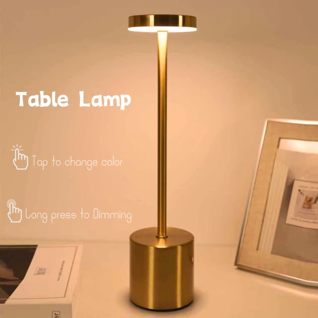 Lampe d'Écriture LED Rechargeable par USB en Métal, Luminaire Décoratif d'Nik, Idéal pour un Bureau, une Chambre à Coucher, un Restaurant ou un Bar