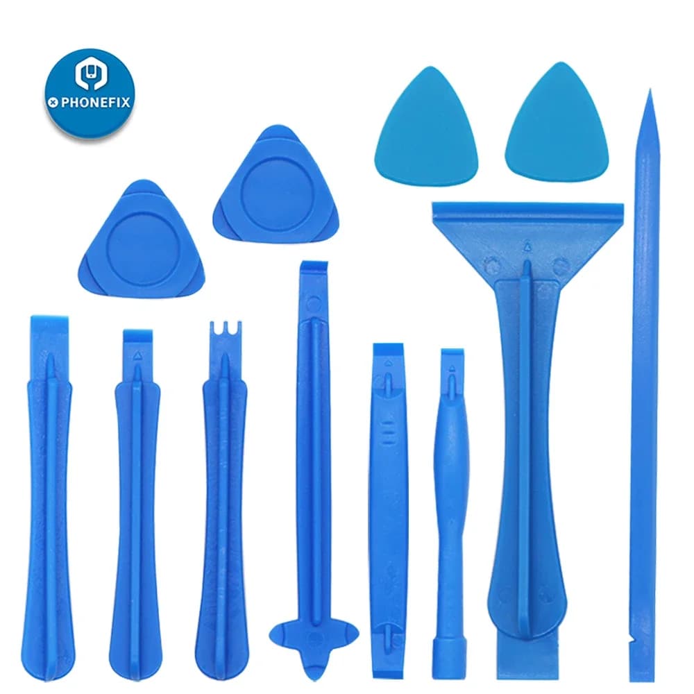 Kit d'outils d'ouverture de pied-de-biche en plastique, outils de levier pour tablette iPhone, écran LCD, réparation d'ouverture de levier, ensemble d'outils manuels 12 pièces