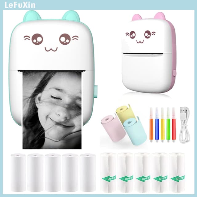 Mini imprimante thermique d'étiquettes Portable HD, Bluetooth, pour étudiant, erreur, titre, note, mauvaise poche, impression sans encre
