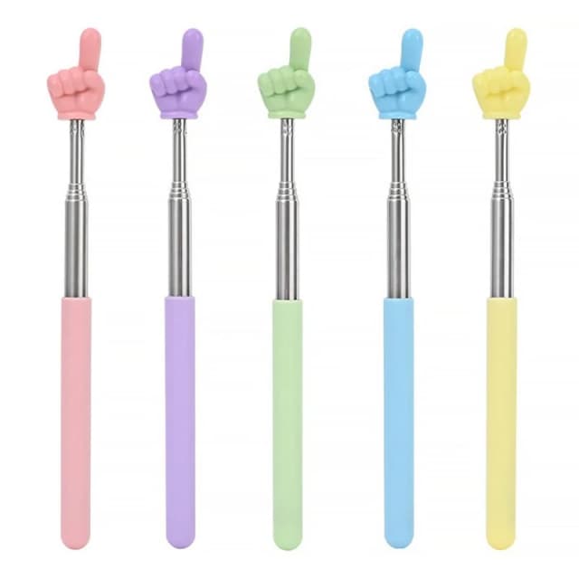 Outils pédagogiques pour les enseignants scolaires, bâton télescopique en acier inoxydable pour salle de classe, présentation rétractable, pointeur à main pour tableau blanc