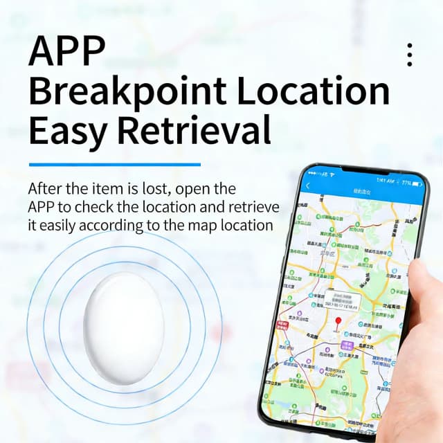 Traceur GPS Bluetooth intelligent anti-perte avec localisation sonore, rappel de message et alarme pour clés, portefeuilles, animaux de compagnie, compatible iOS et Android