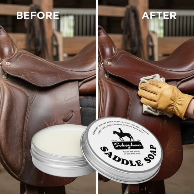 Crème de selle en cuir de qualité supérieure, revitalise et restaure, conditionnement en profondeur, imperméabilisation et rehausseur de brillance pour les punaises et les équipements de selle de cheval
