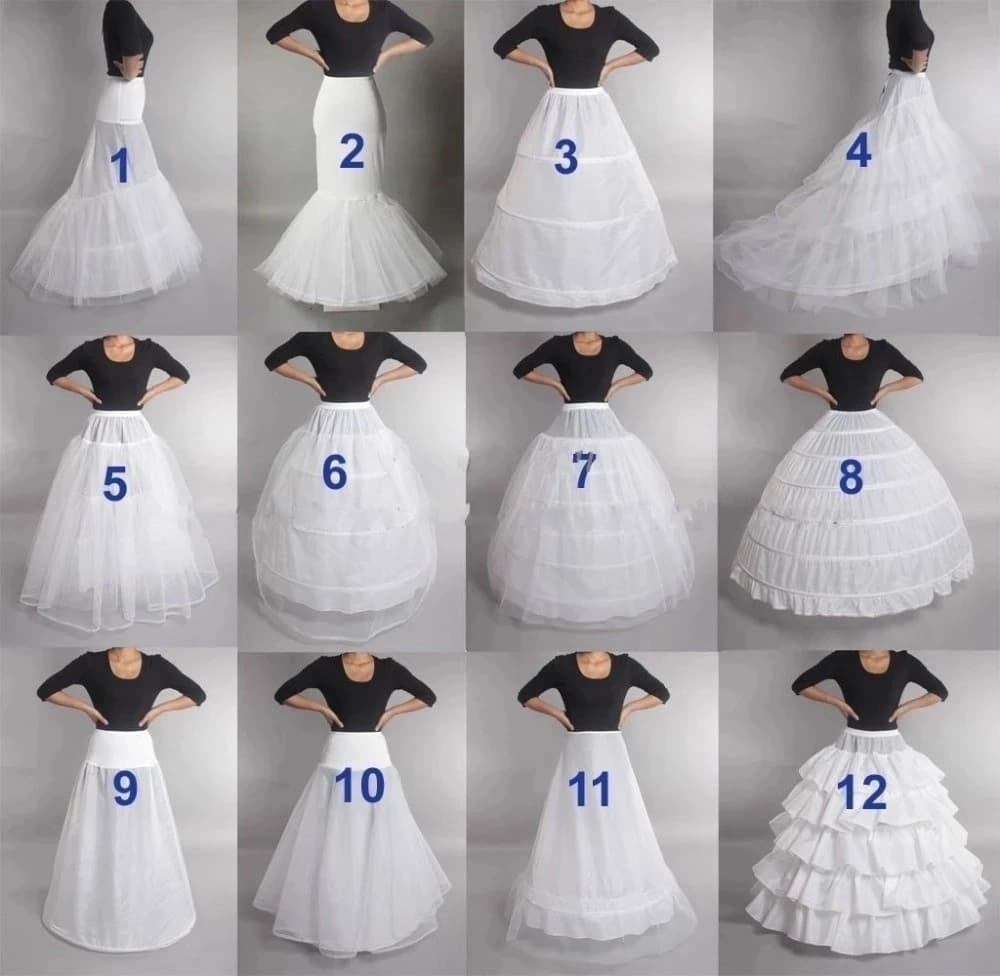 Jupon de mariage bouffant à 6 cerceaux, sous-jupe de mariée Crinoline, haute qualité, personnalisé, en Stock