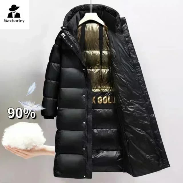 Doudoune d'hiver pour hommes, manteau thermique épais et imperméable de haute qualité, couleur unie allongée, manteaux chauds à capuche courts 3XL