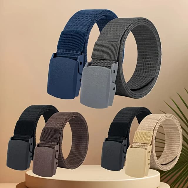 Ceinture pour hommes en plein air ceinture en toile décontractée boucle en plastique ceinture tactique en Nylon paire avec pantalon ceinture en jean ceintures de sport pour hommes femmes
