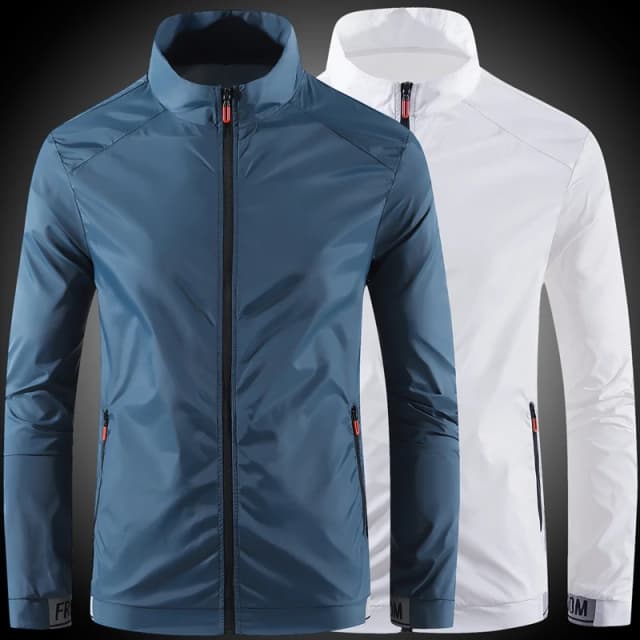 Vêtements de protection solaire pour hommes, ultra-fin, respirant, en soie glacée, tendance, résistant aux UV, veste de climatisation, été