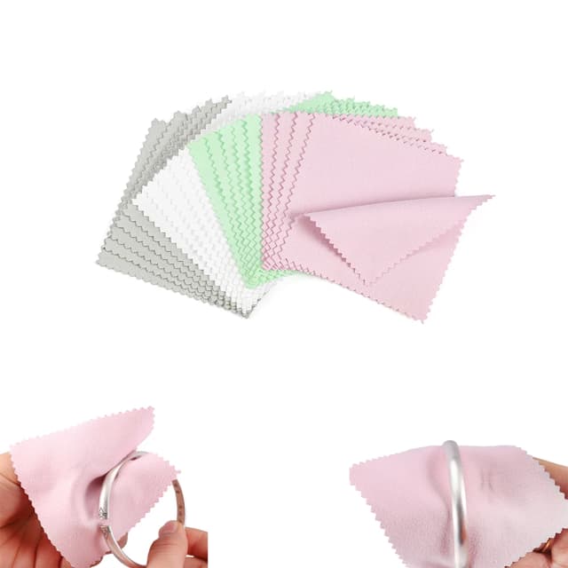 Gril de Polissage pour Livres de Documents Argentés, Lingette Propre et Douce, Outil de Bijouterie en Argent et Or, 50 Pièces